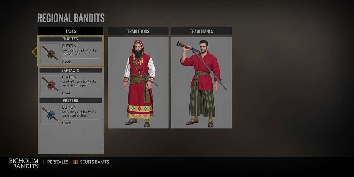 Bicholim Bandits regional customization screen showing different traditional clothing options